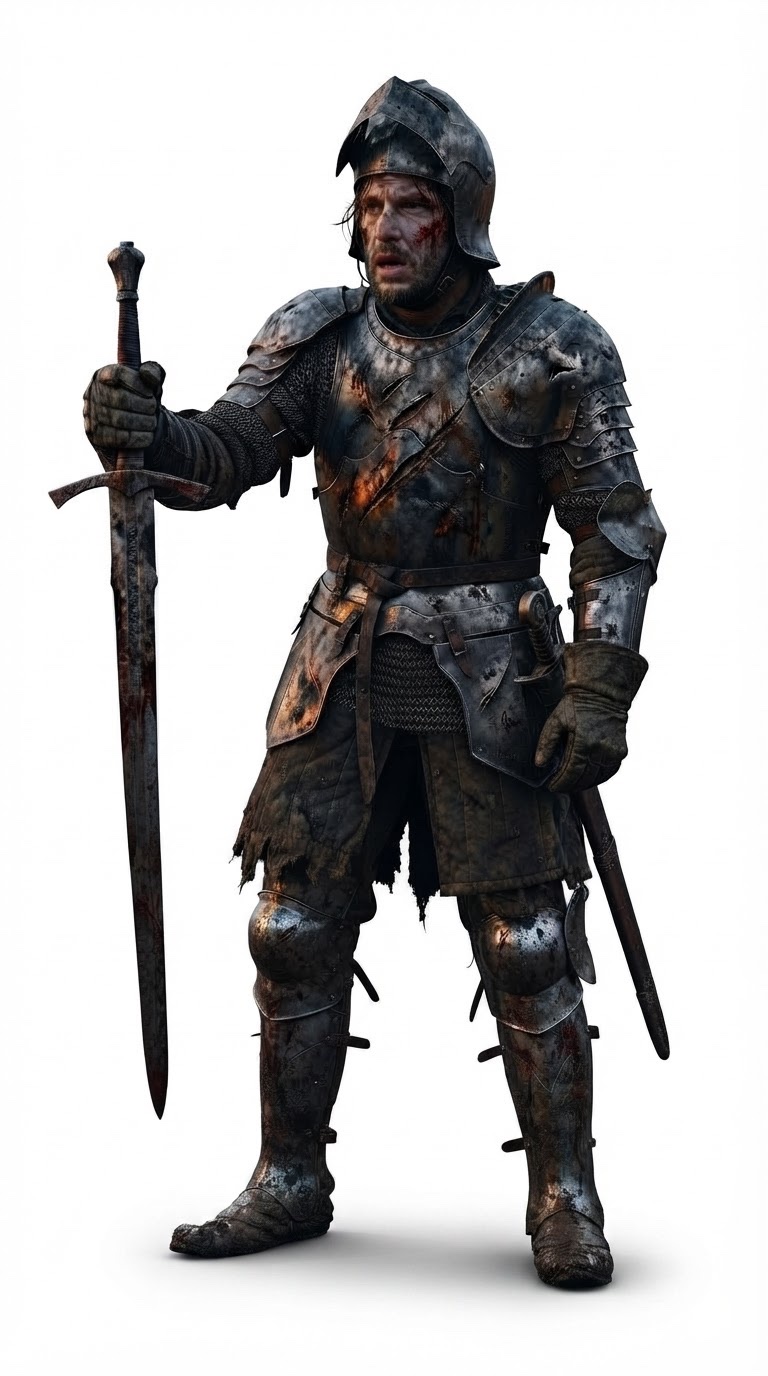 Figur: der Ritter in Rüstung