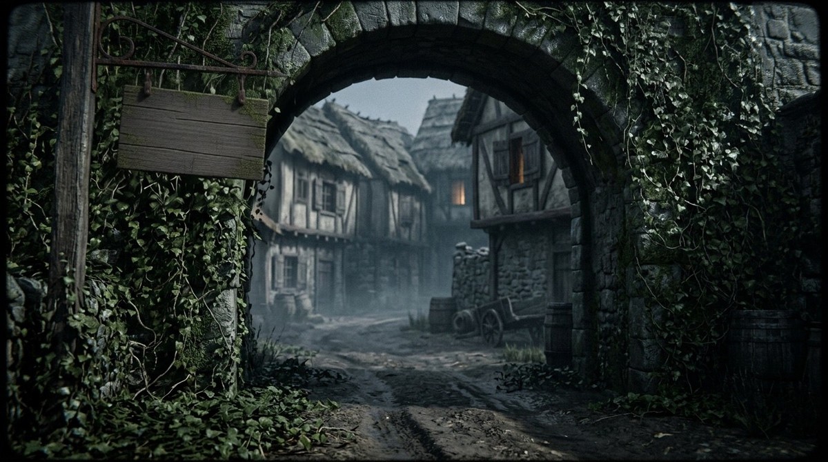 Location: Torbogen mit Blick in die Gasse