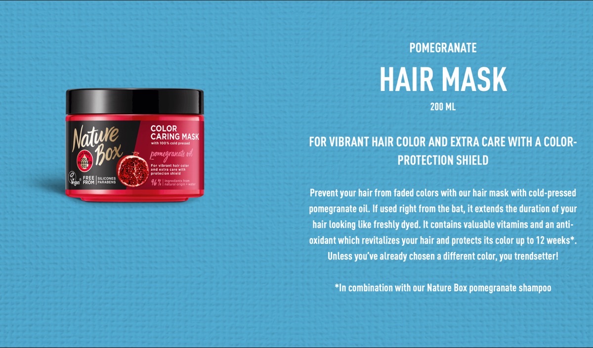Pomegranate Hair Mask: Farbschutz, außer du hast dir schon eine andere Farbe ausgesucht, du Trendsetter