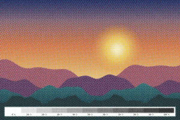 Offset CMYK, runde Punkte