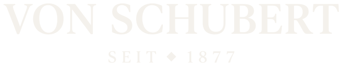 Logo Von Schubert, Seit 1877, hell auf Anthrazit