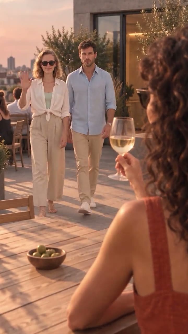 Reel: Charlotte und Theodor kommen auf dem Rooftop zu Lucía